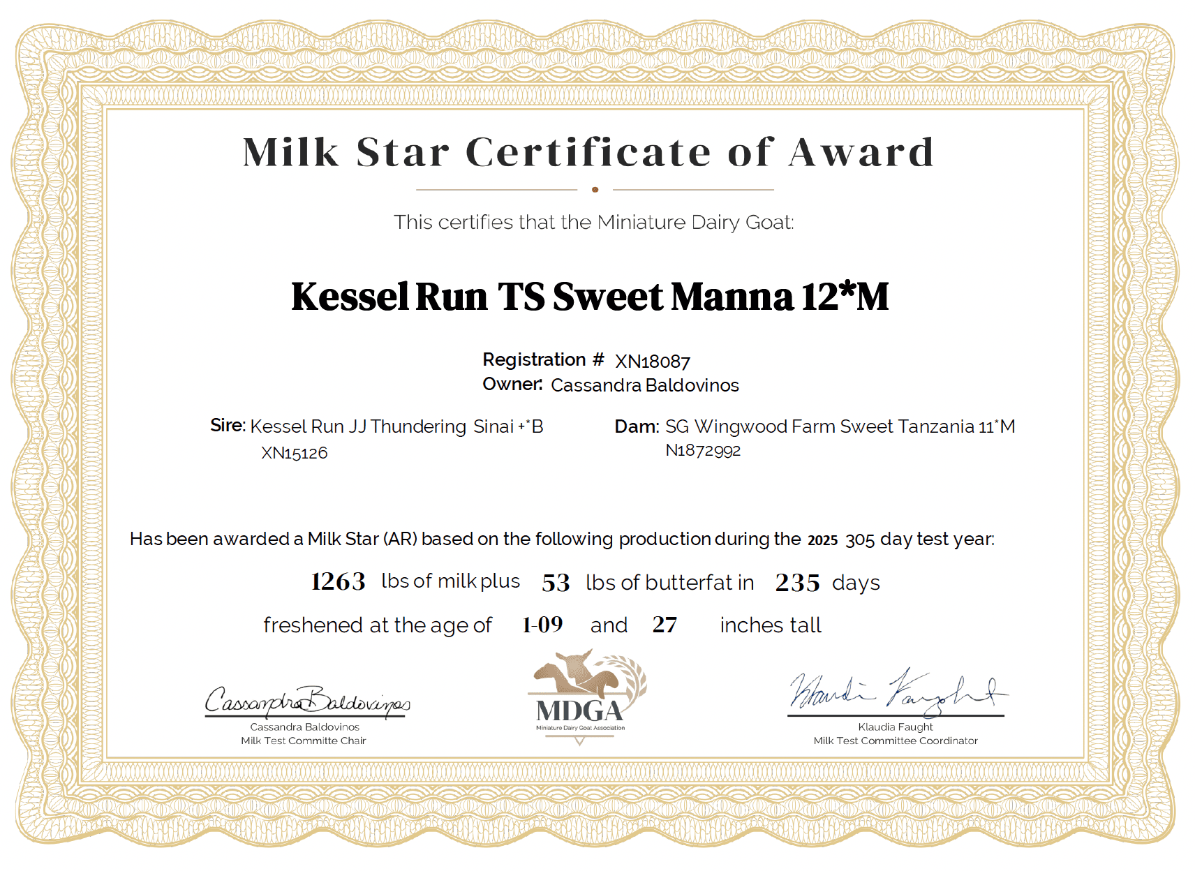Manna AR Star Cert 2025
